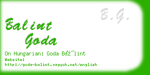 balint goda business card